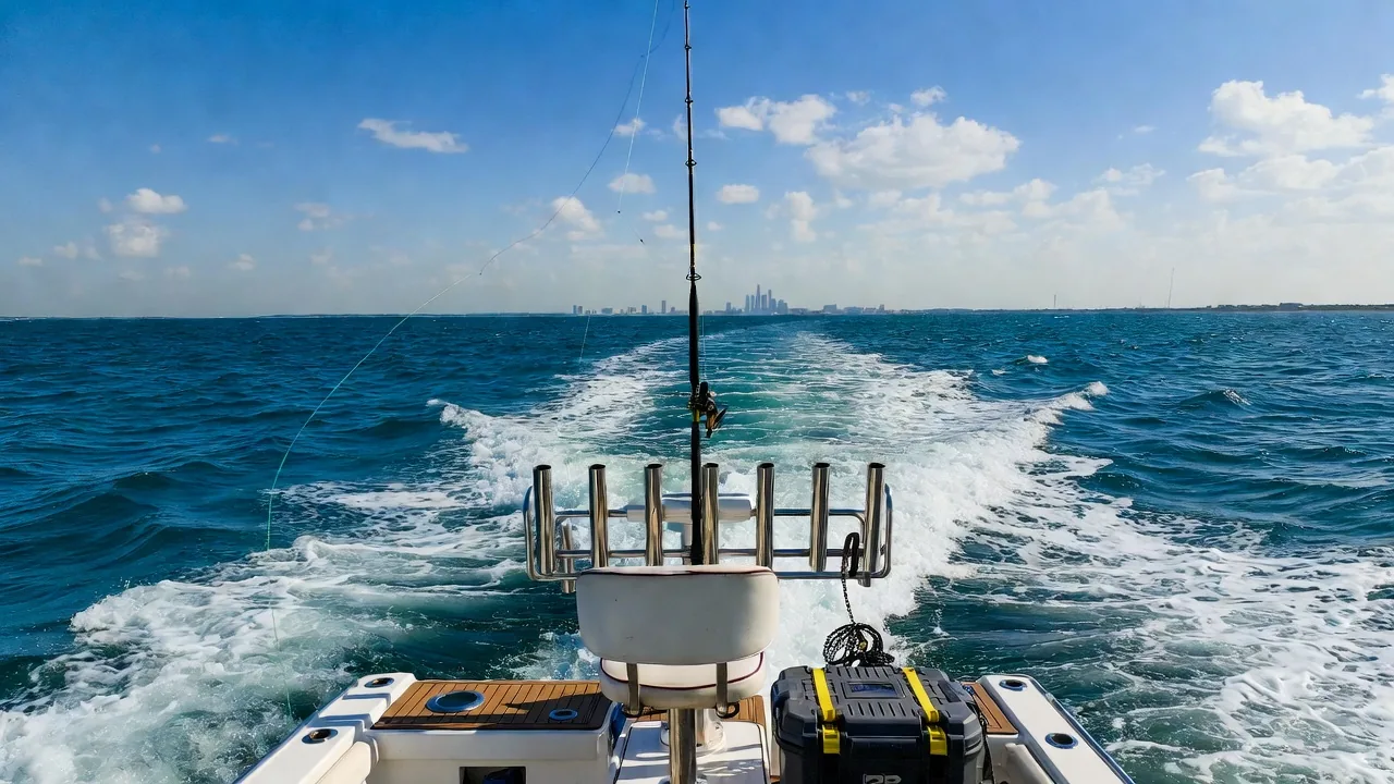 Deep sea fishing trip on a yacht in Dubai — catching kingfish and barracuda in the Arabian Gulf